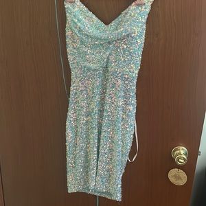 alyce Paris mint opal dress